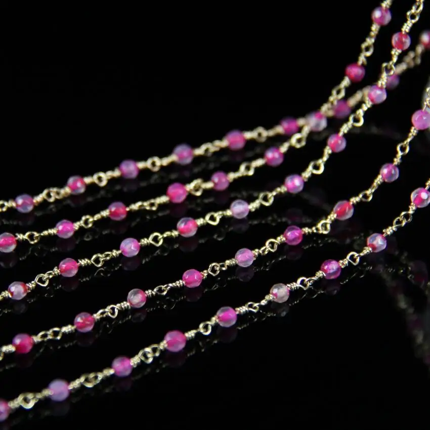 Новый стиль! 4 мм проволока обернутая бисером цепи позолоченный браслет в виде