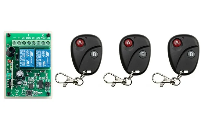 Горячие продажи DC 12 V 10A 2CH 315 MHz/433 MHZ Беспроводной RF пульт дистанционного