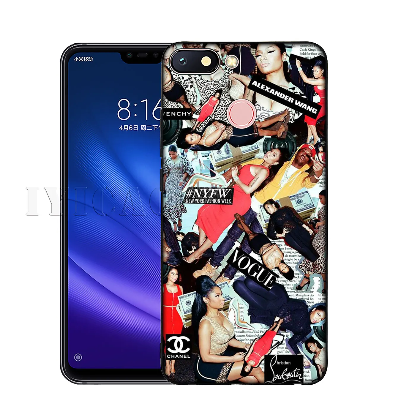 IYICAO Rap singer Nicki Minaj Soft Silicone Phone Case for Xiaomi Redmi K30 K20 8A 7A 6A 5A S2 GO Note 8 8T 7 5 6 Pro Cover |