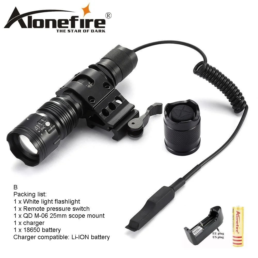 Tactics flashlight B AloneFire TK104 светодиодный тактический фонарь 18650 светодиодный фонарь с пультом дистанционного управления светодиодный тактический фонарь для охоты - Испускаемый цвет: Tactics flashlight B