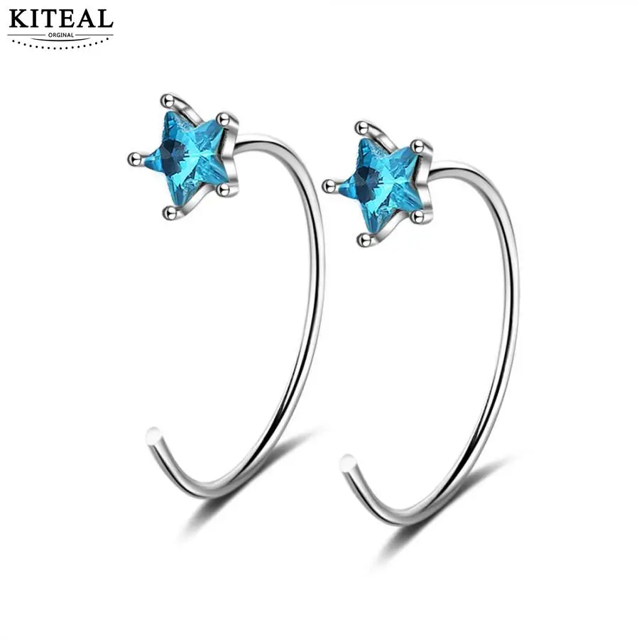 KITEAL 925 exo Посеребренная Женская звезда ювелирных изделий дисплей|Серьги-подвески|