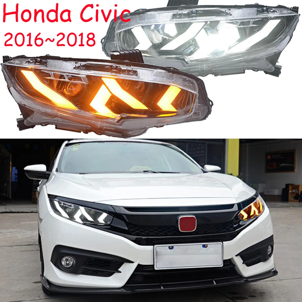 2 шт. авто стайлинг фары для CIVIC 10th DRL 2016 2017 2018 год светодиодный ходовые огни Би