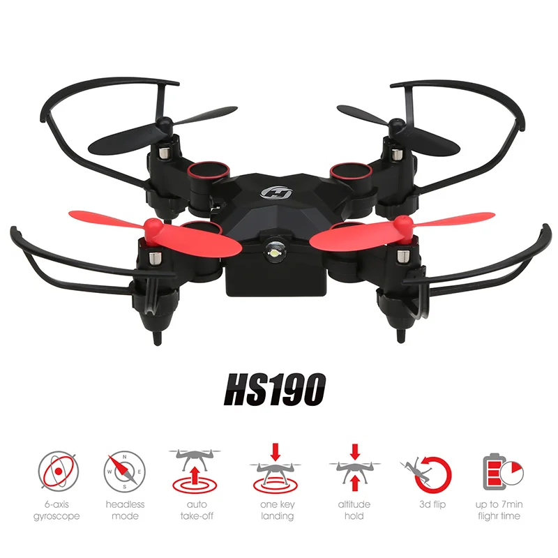 Святой камень HS190 мини Drone Quadcopter квадрокоптер Headless режим гонки Дрон складной карманный Вертолет игрушки подарки для начинающих