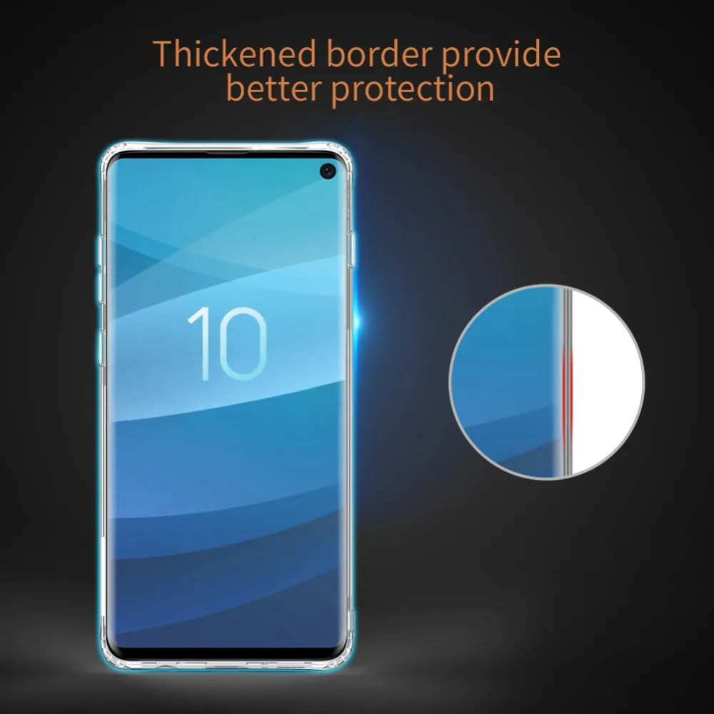 Мягкий ТПУ чехол NILLKIN для samsung Galaxy S10e/S10/S10 Plus чехол 5,8 ''/6,11''/6,4 ''для Galaxy S10/S10 plus