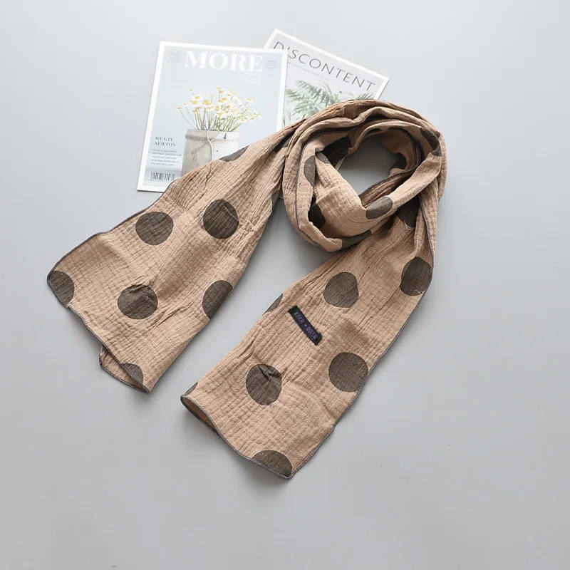 Children's cotton scarf 18 years autumn and winter big wave point warm |