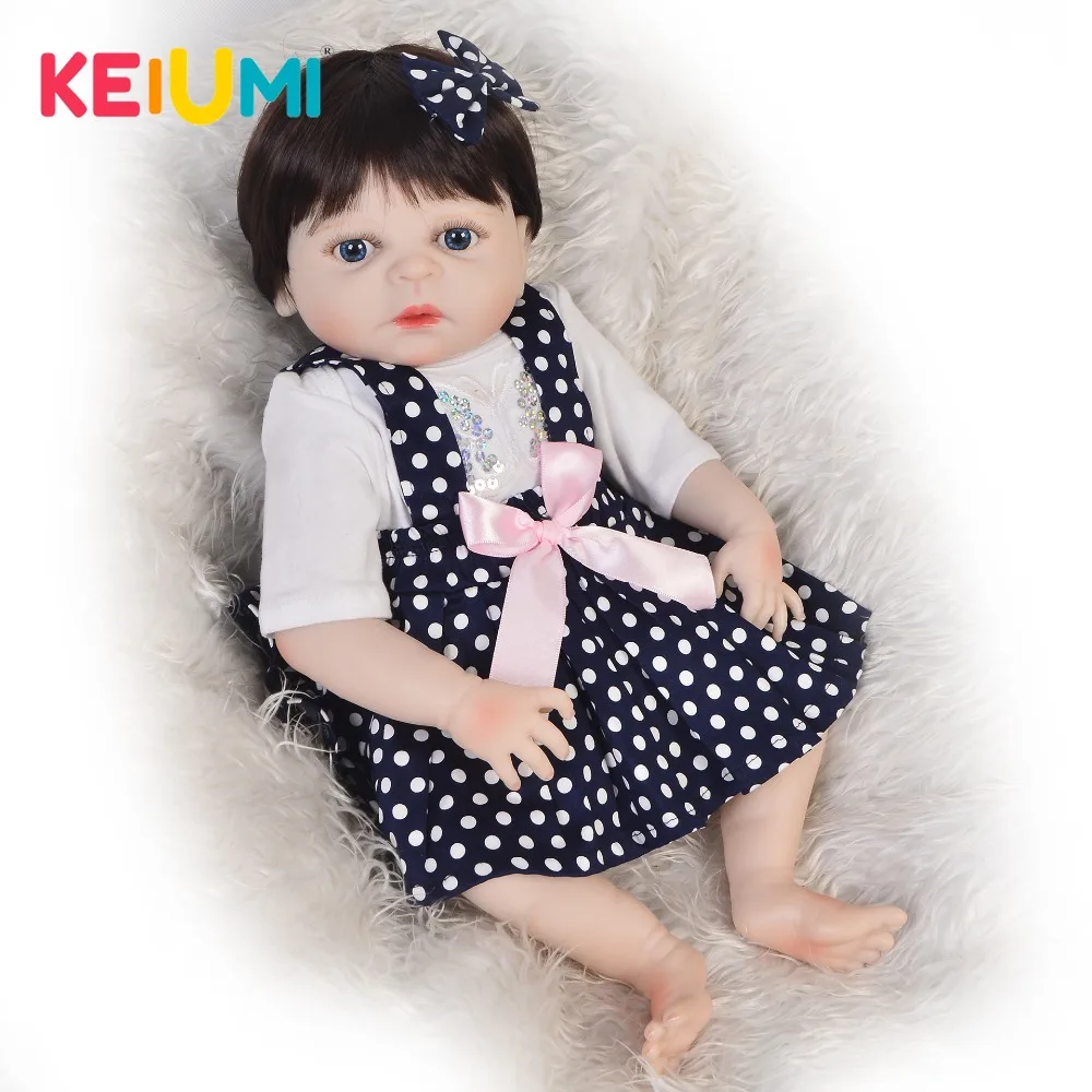 KEIUMI горячая Распродажа Кукла Новорожденный малыш силиконовая полное тело