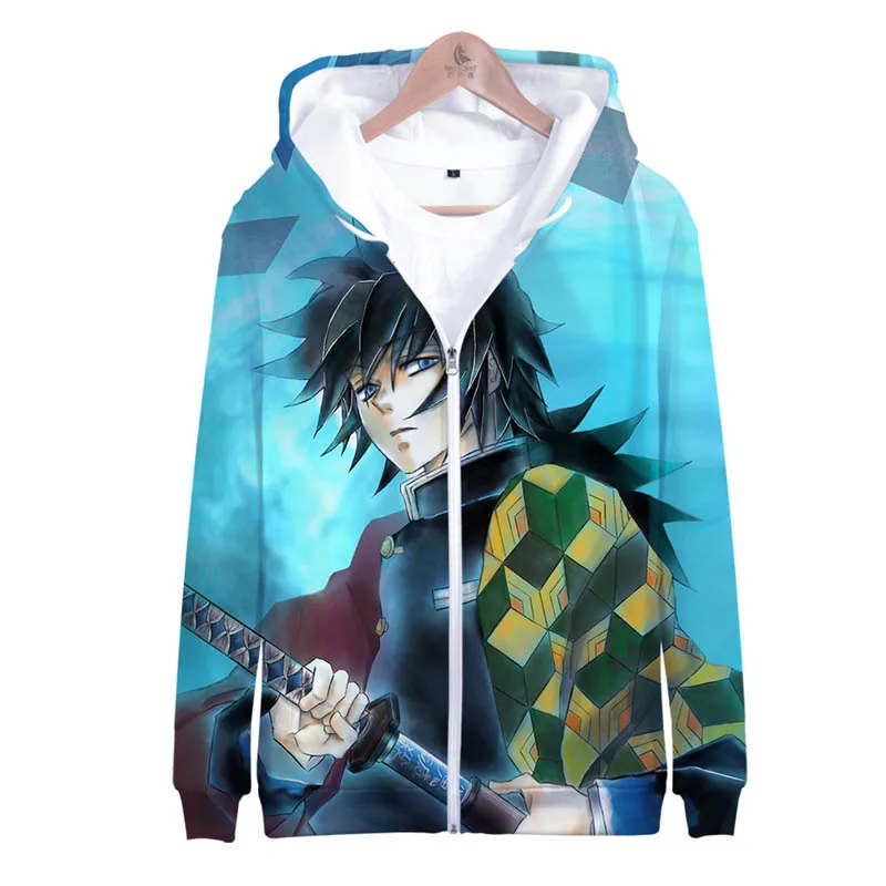 Cosroad Tanjirou Kamado, толстовки с капюшоном для косплея, Demon Slayer Kimetsu no Yaiba, Nezuko Kamado, Свитера с капюшоном на молнии с 3D принтом