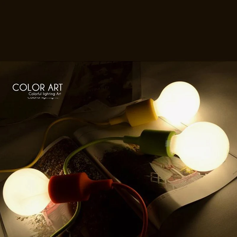 Красочные Эдисона современные подвесные светильники винтажные силиконовые