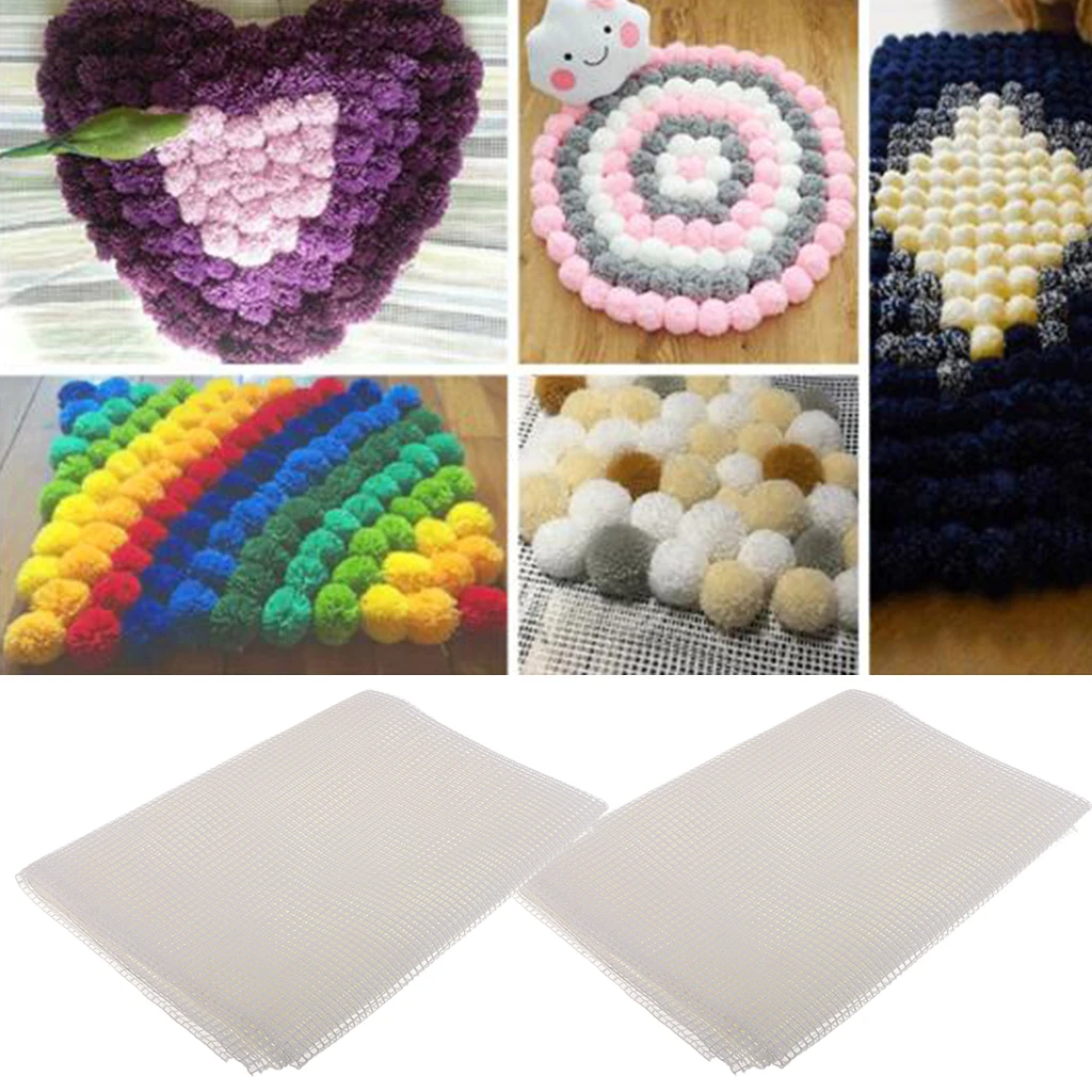 

2pcs 100x150cm Blank Rug Hooking Mesh Canvas for Latch Hook Rug Tapestry Canvas DIY