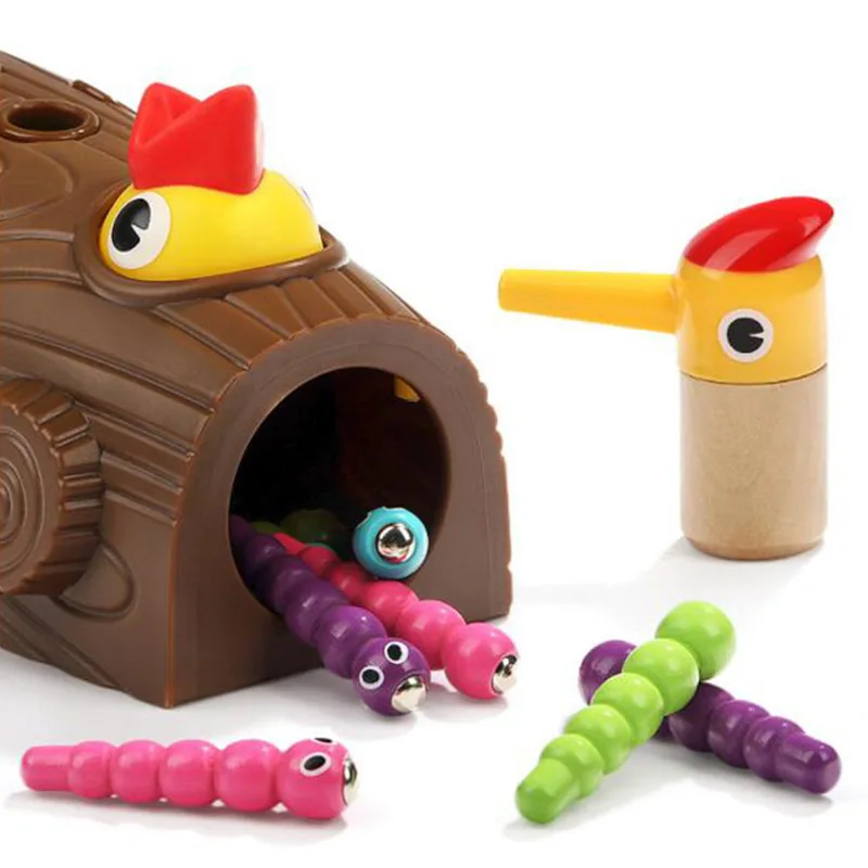 

Woodpecker Feeding Game Magnetic Capture Hand Eye Coordination And Fine Motor Skills Early Education Puzzle Children Toys