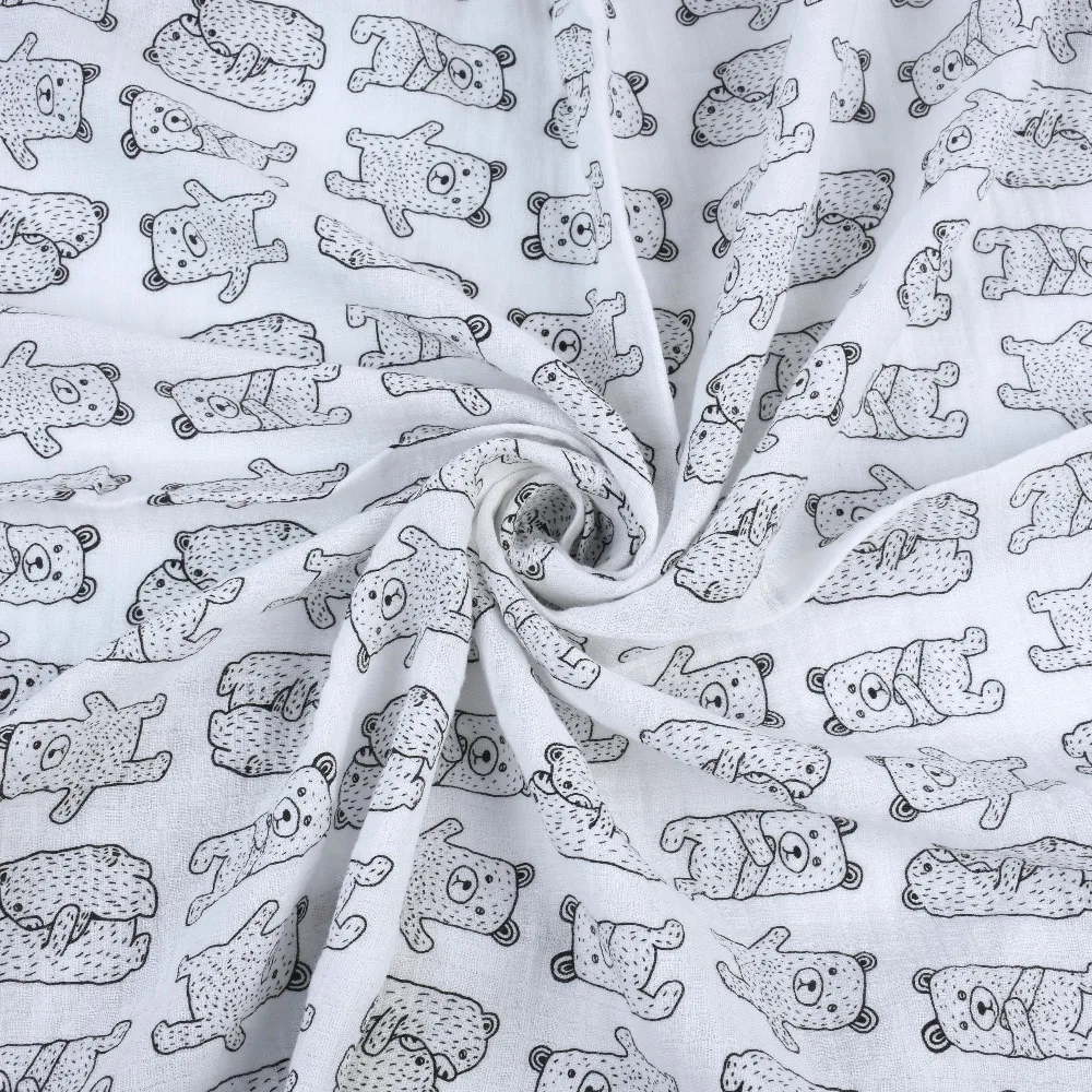 

1Pc 100% Cotton / bamboo fiber Baby Swaddles Soft Newborn Blankets Bath Gauze Infant Wrap sleepsack Stroller cover Play Mat