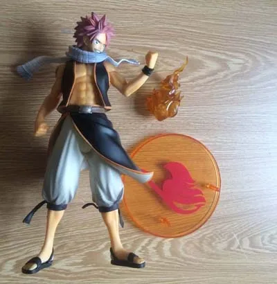 Аниме ПВХ hqf Fairy Tail фигурку Нацу Dragnir серый Fullbuster Сексуальная Люси модель игрушки украшения коллекции подарок 23 см - Цвет: Natsu opp bag pack