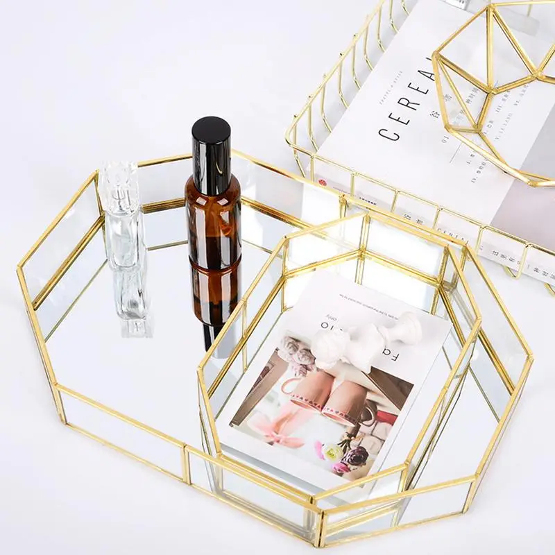 Корзины для хранения косметики Винтажный Золотой Органайзер в форме