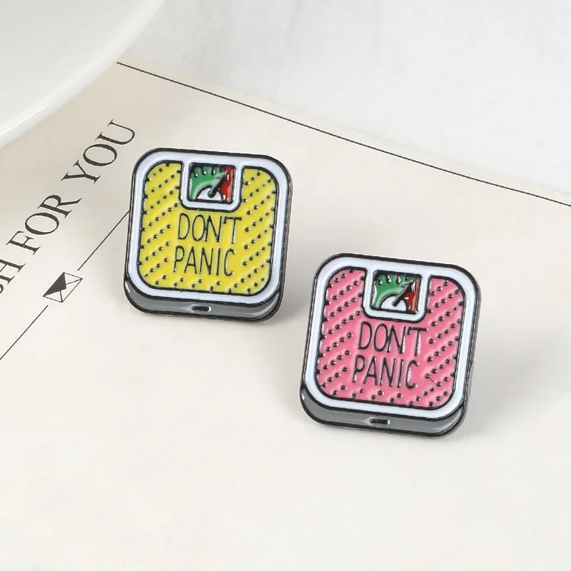 2019 эмалированная заколка для похудения не волнуйтесь значок со шкалой веса из