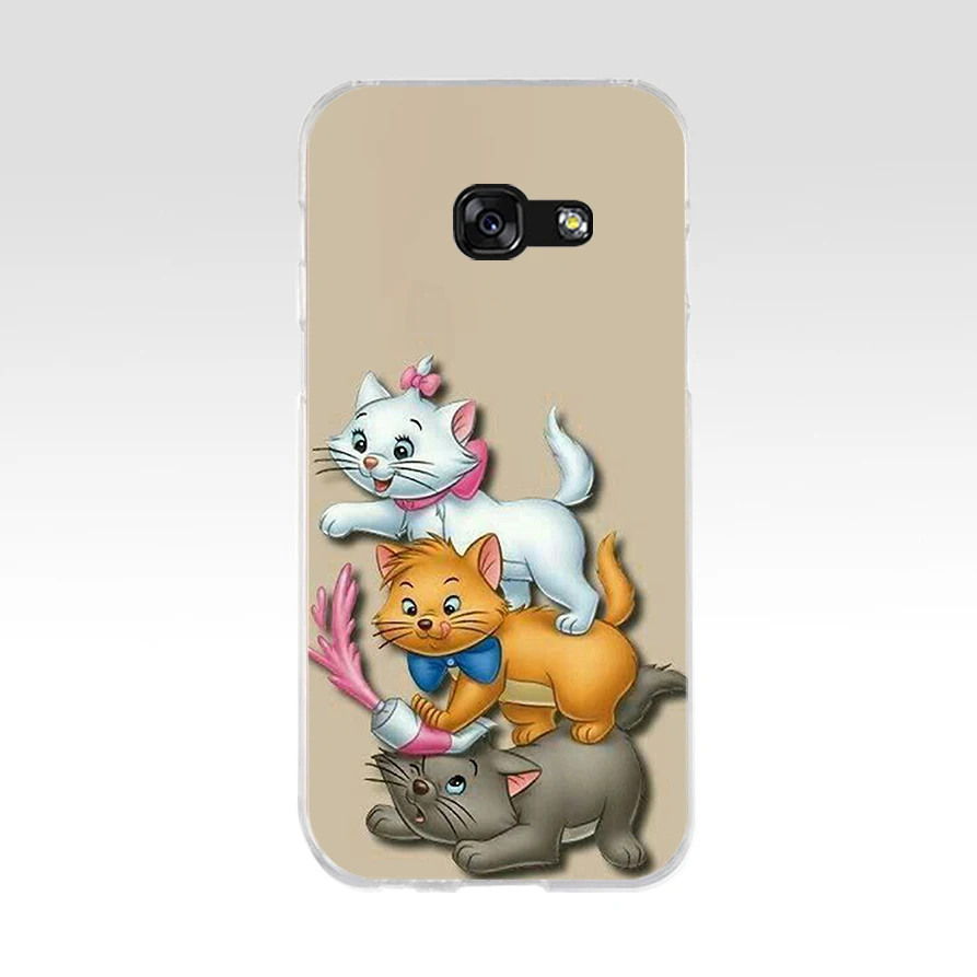 Мультяшный аристократ Marie Cats Мягкий Силиконовый ТПУ чехол для телефона Samsung a3 a5 2017