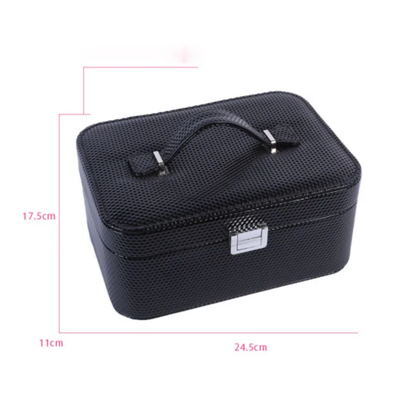 Quickdone 1 шт. модные женские кожаные шкатулка для ювелирных изделий косметички