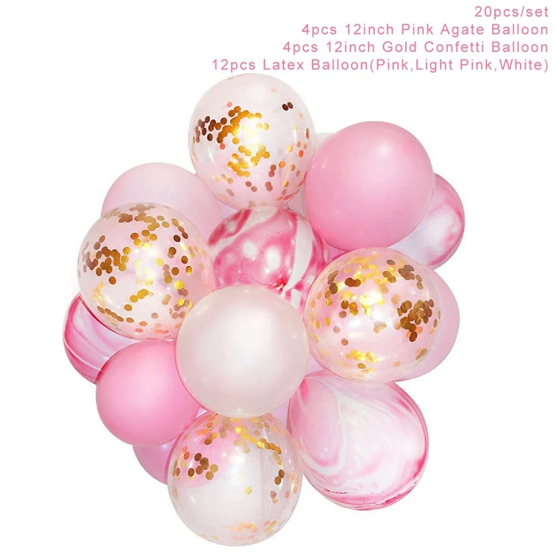 1pc Balloon Set 1 день рождения украшения первый день рождения девушка вечерние украшения шары 1 год День Рождения украшения детский душ декор 1 день рождения - Цвет: 1pc Balloon Set