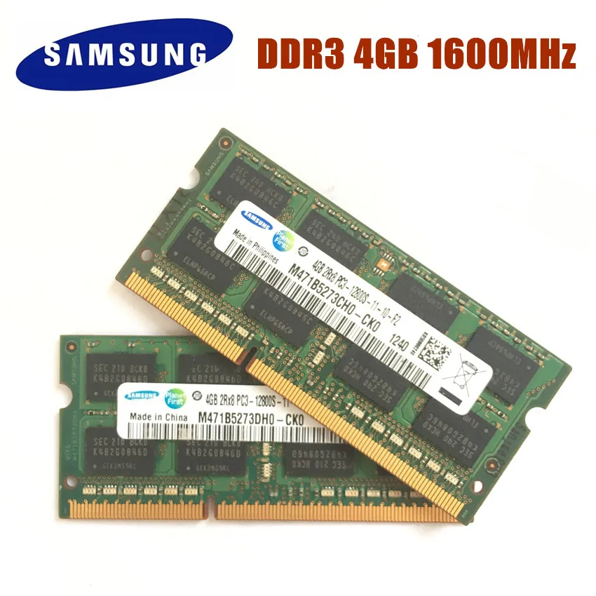 SAMSUNG 4 Гб 1R/2Rx8 PC3L 12800S DDR3 1600 МГц оперативная память для ноутбука 4G pc3 модуль SODIMM RAM|ddr3