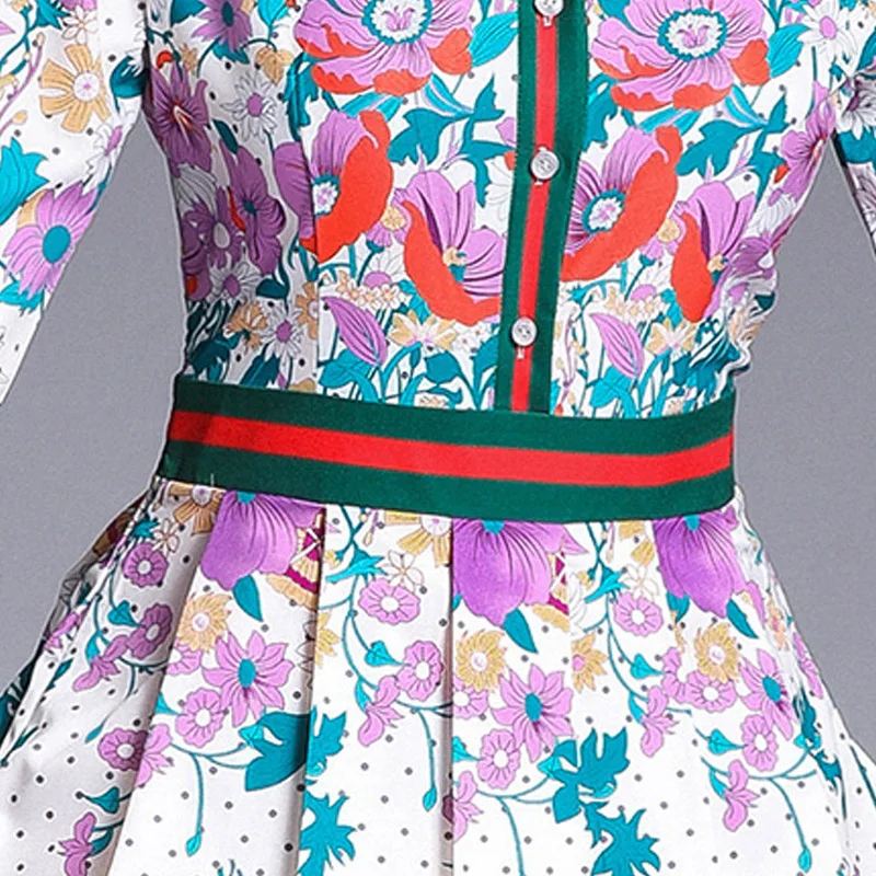 Летнее женское повседневное длинное платье с цветочным принтом элегантное