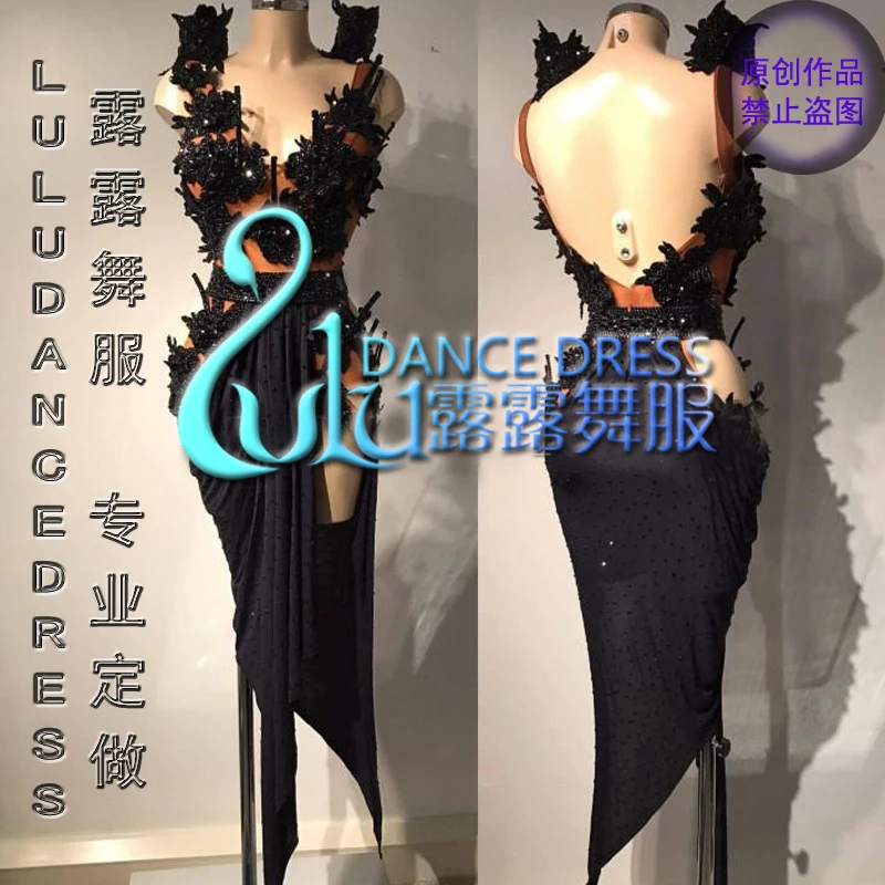 Бальные Танцевальные латинские танцевальные костулы danswedstrijd женские костюмы |