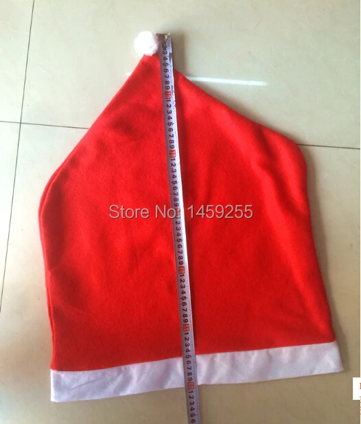 4 шт./лот хит продаж красная шляпа Санта Клауса чехлы на спинку стула для