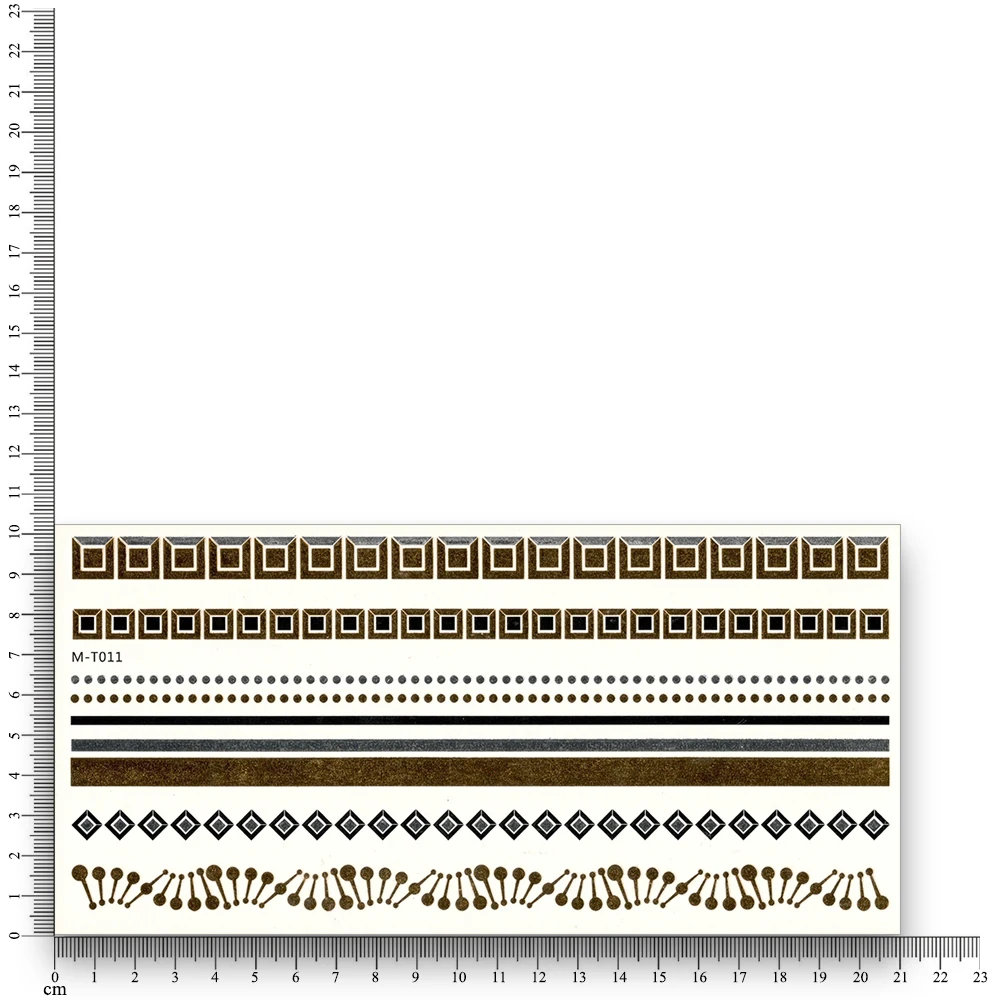 Временная поддельная Золотая татуировка водостойкие водные переводные наклейки