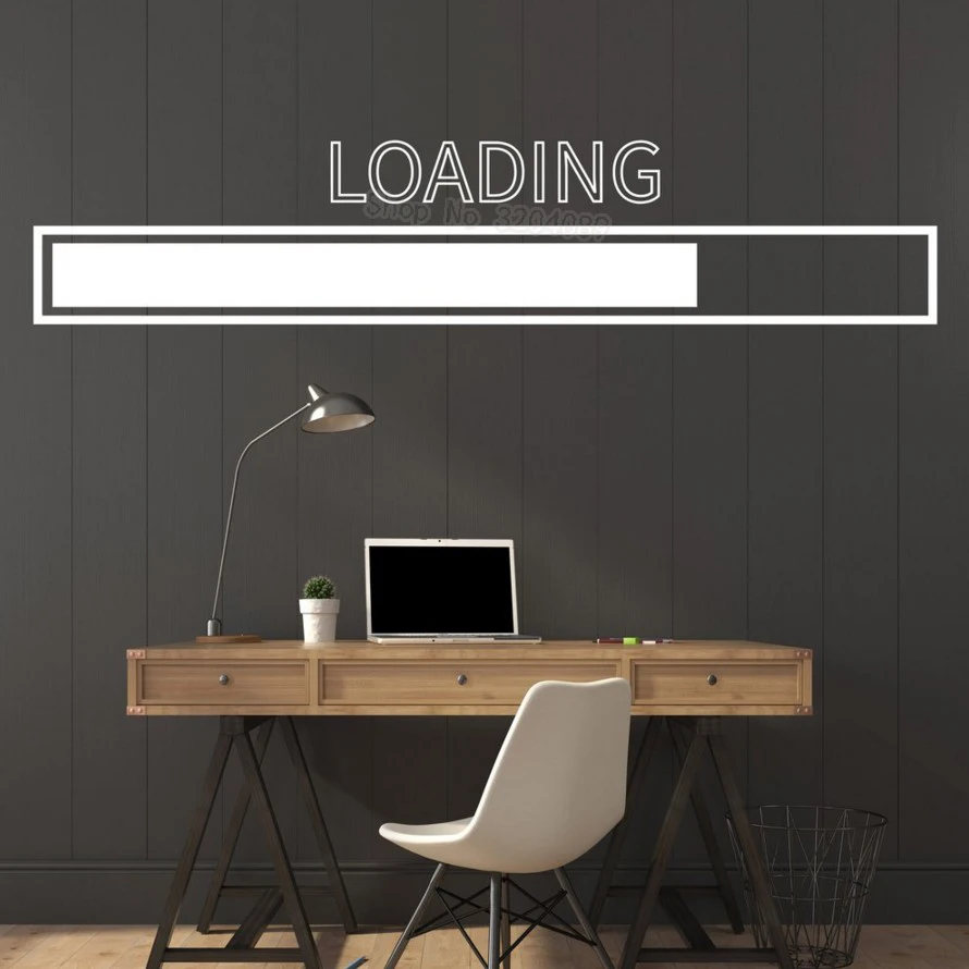 Large Vinyl Decal Loading Gamer Video Game Computer Play Room Wall Stickers Home Decoration Living Art Murals Gift YY617 | Дом и сад