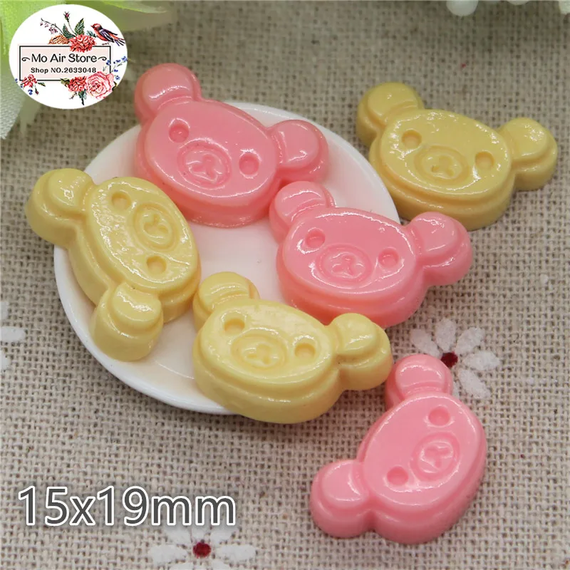 

Chocolate bear candy 10PCS Resin Flatback Cabochon Miniature food Art Supply Decoration Charm Craft 15x19mm