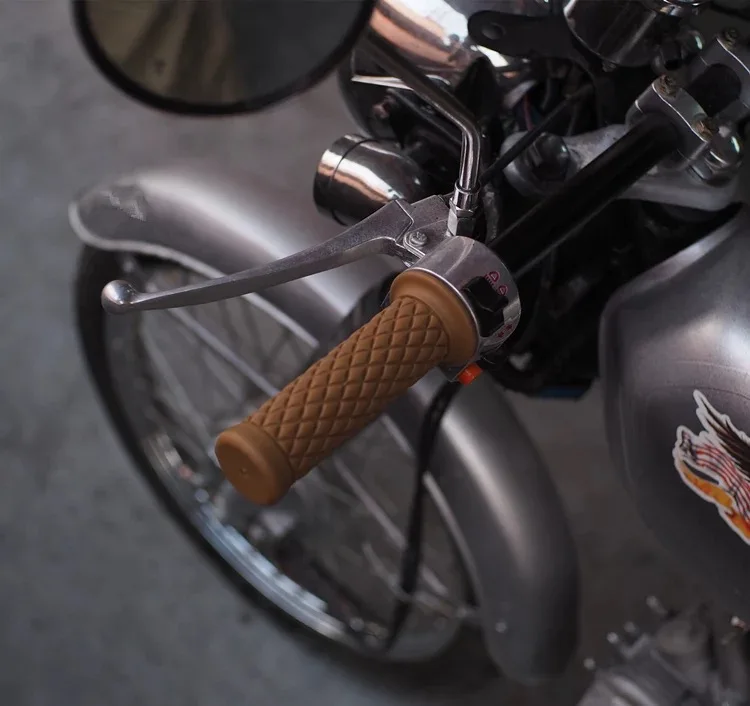 Новые винтажные ручки для Кафе Racer резиновая ручка бар 7/8 &quot22 мм Davidson Sportster XL883 XL1200