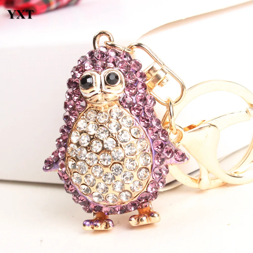 

Hot Top Selling Petty Penguin Bird Lovely Cute Charm Pendent Rhinestone Crystal Purse Bag Key Chain Best Gift&Souvenir
