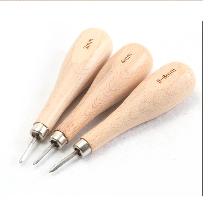 1 шт. набор для шитья кожи ручка Алмазная точка ромбовидная Awl DIY инструмент