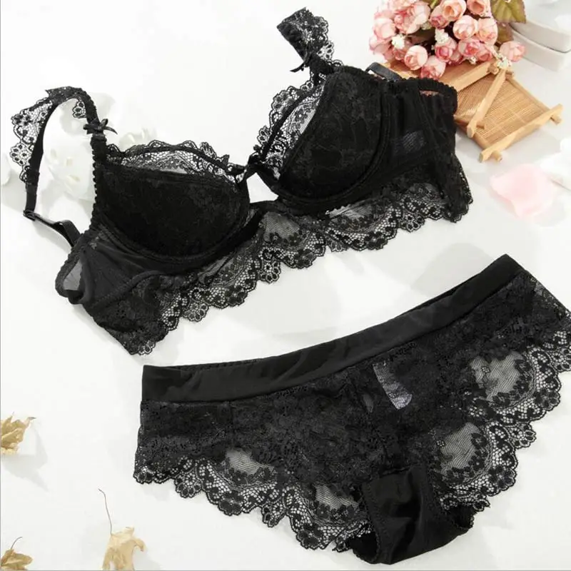 C style Black Blinvas комплект с бюстгальтером, кружевной комплект, полная чашка, сексуальный, черный, белый, пуш-ап, BlinNT016, комплекты нижнего белья, Женские комплекты нижнего белья, сексуальные - Цвет: C style Black