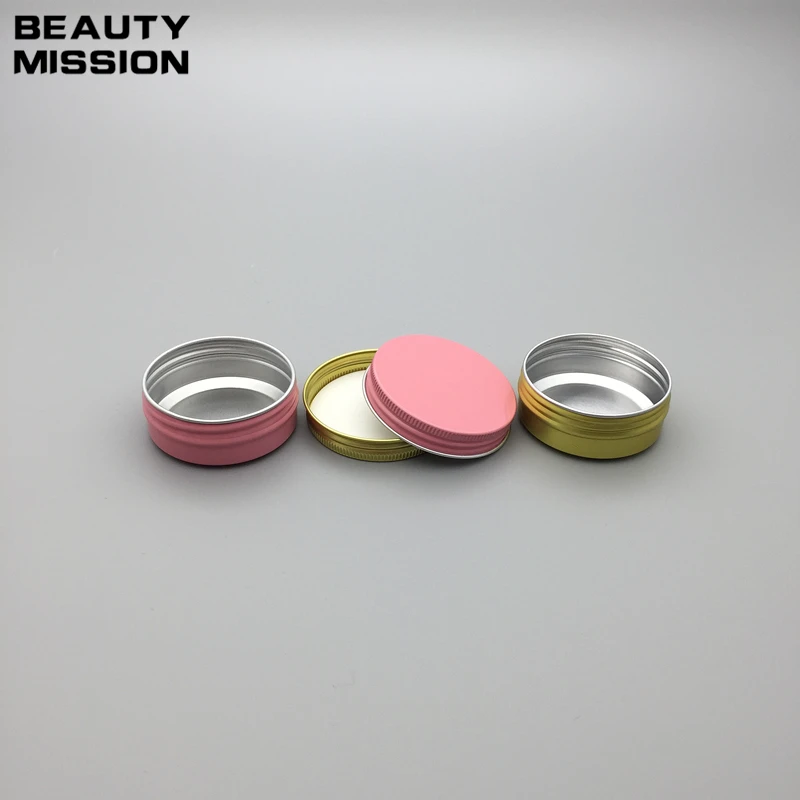 BEAUTY MISSION 50 шт. 30 г золотые/розовые алюминиевые банки металлическая баночка для
