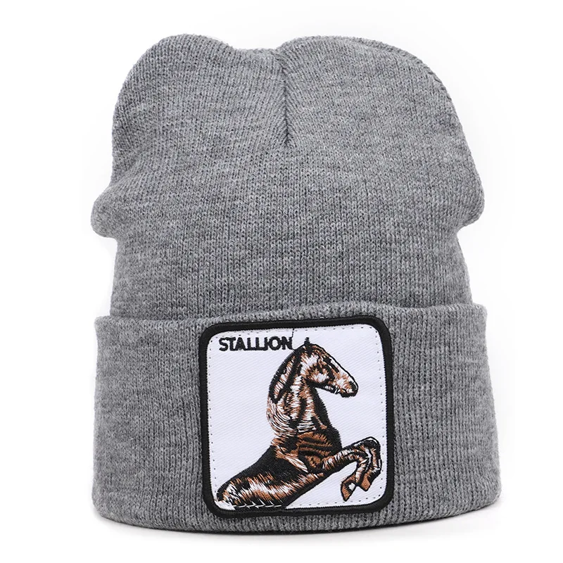 Маска в подарок конь жеребец шапочки skullies Животное Мужчины Женщины мальчик