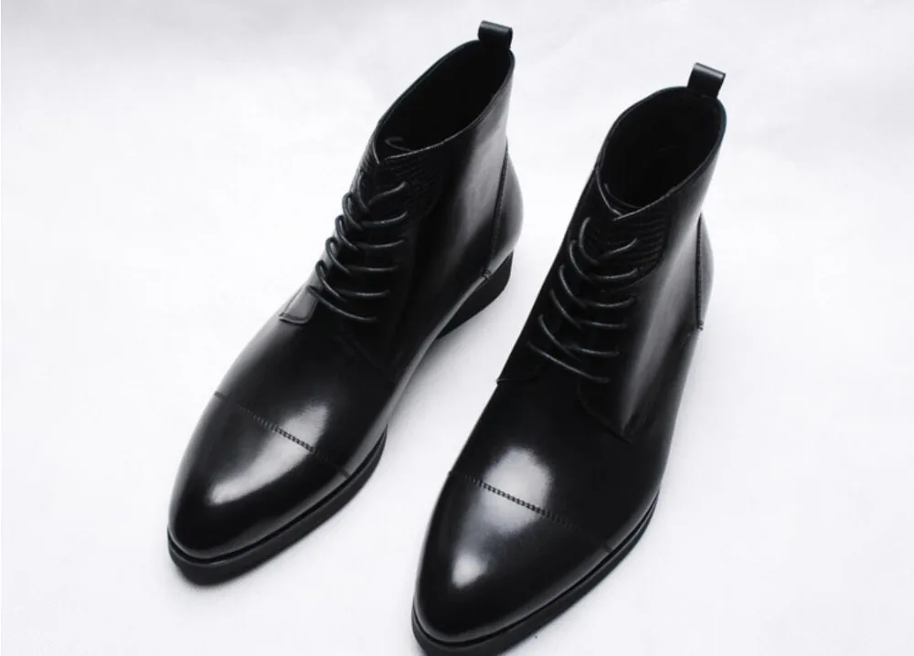 Мужские ботинки Martin 2018 черные винные красные мужские оксфорды из натуральной