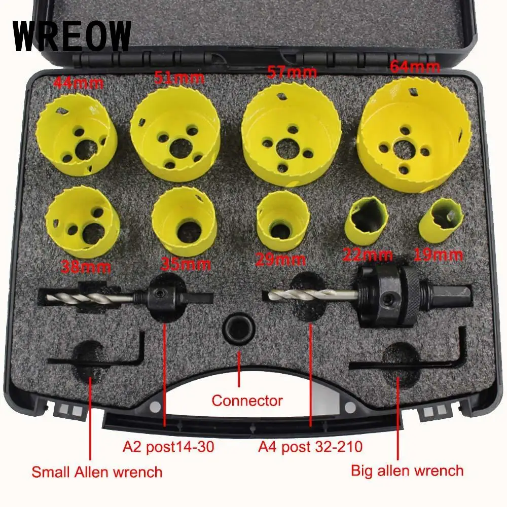 Новый 9 шт./13 шт. M42 HSS Сталь сверло коронки Cutter Tool Kit для металла Алюминий гладить