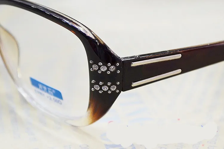 

Full rim Gradient brown More noble diamonds Frame Spectacles Custom Made prescription lens myopia glasses Photochromic -1 to -6