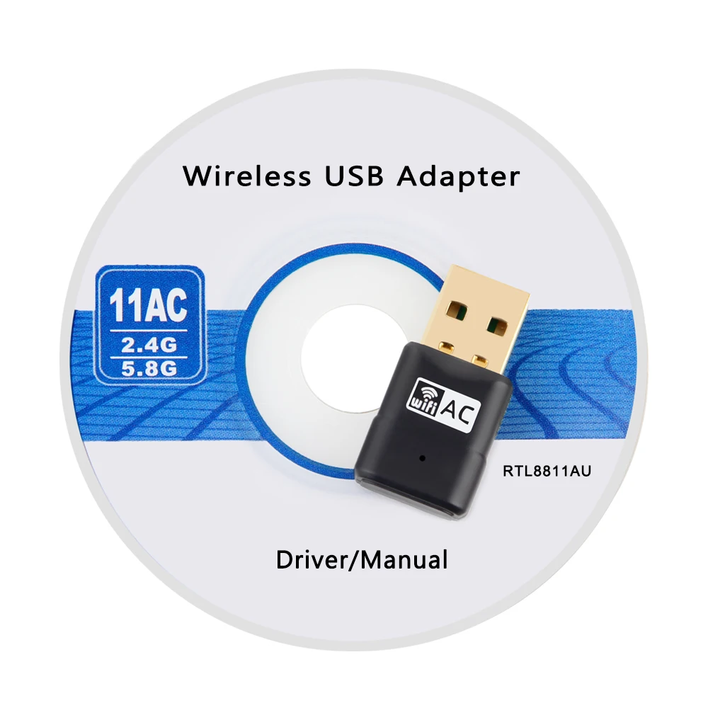 Беспроводной USB WiFi адаптер 600 Мбит Dual Band 2.4 + 5.8 ГГц Wi-Fi Телевизионные антенны 802.11AC