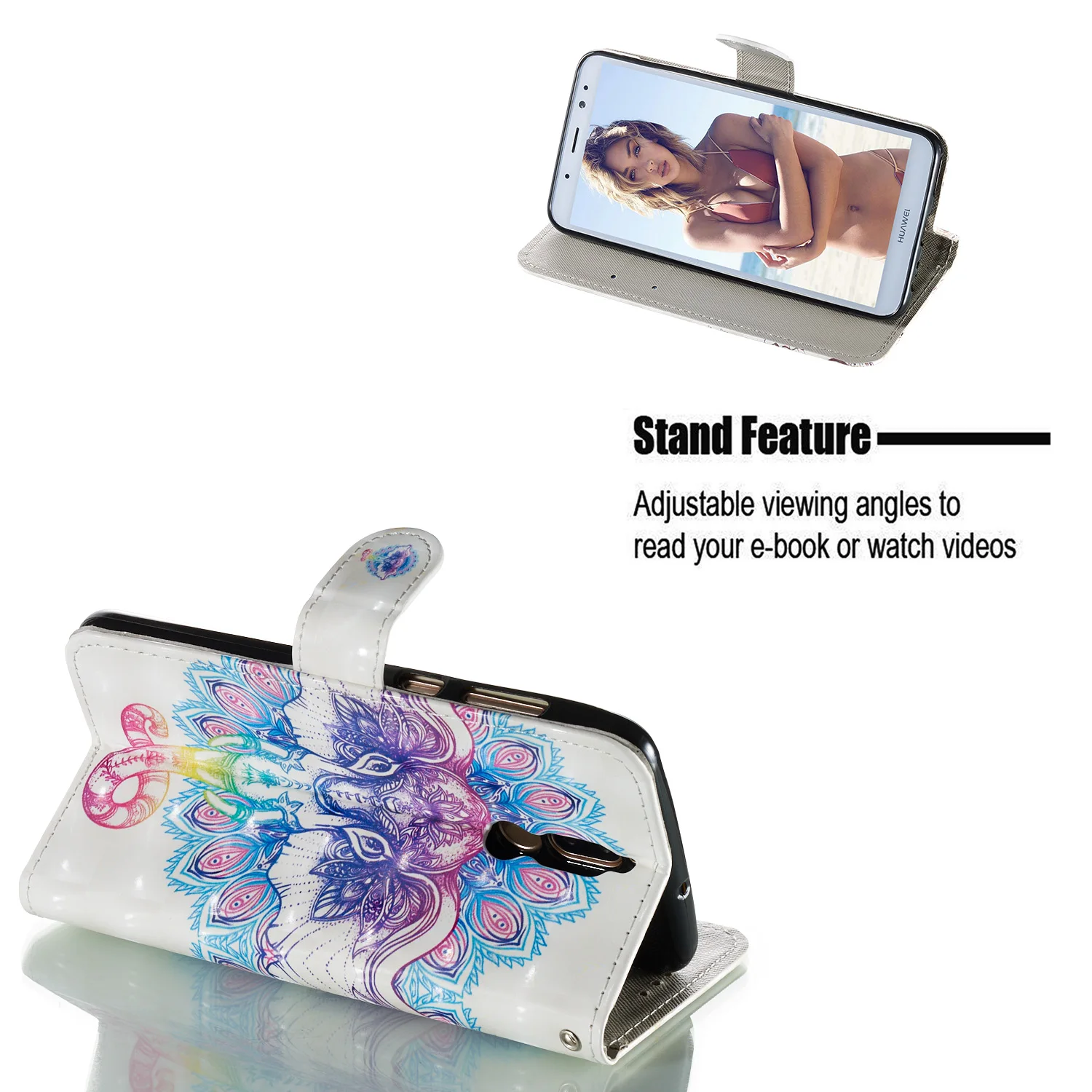 Кожаный флип-чехол с бумажником Wolf для Samsung Galaxy A6 A7 A8 2018 Note 9 8 A920 A720 J710 A3 A5 2017 S7 S8 S9 S10