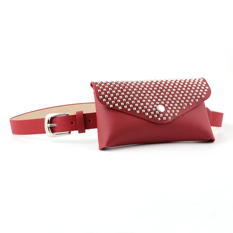 Модная забавная поясная сумка для женщин дизайнерская на талию с заклепками CJH003