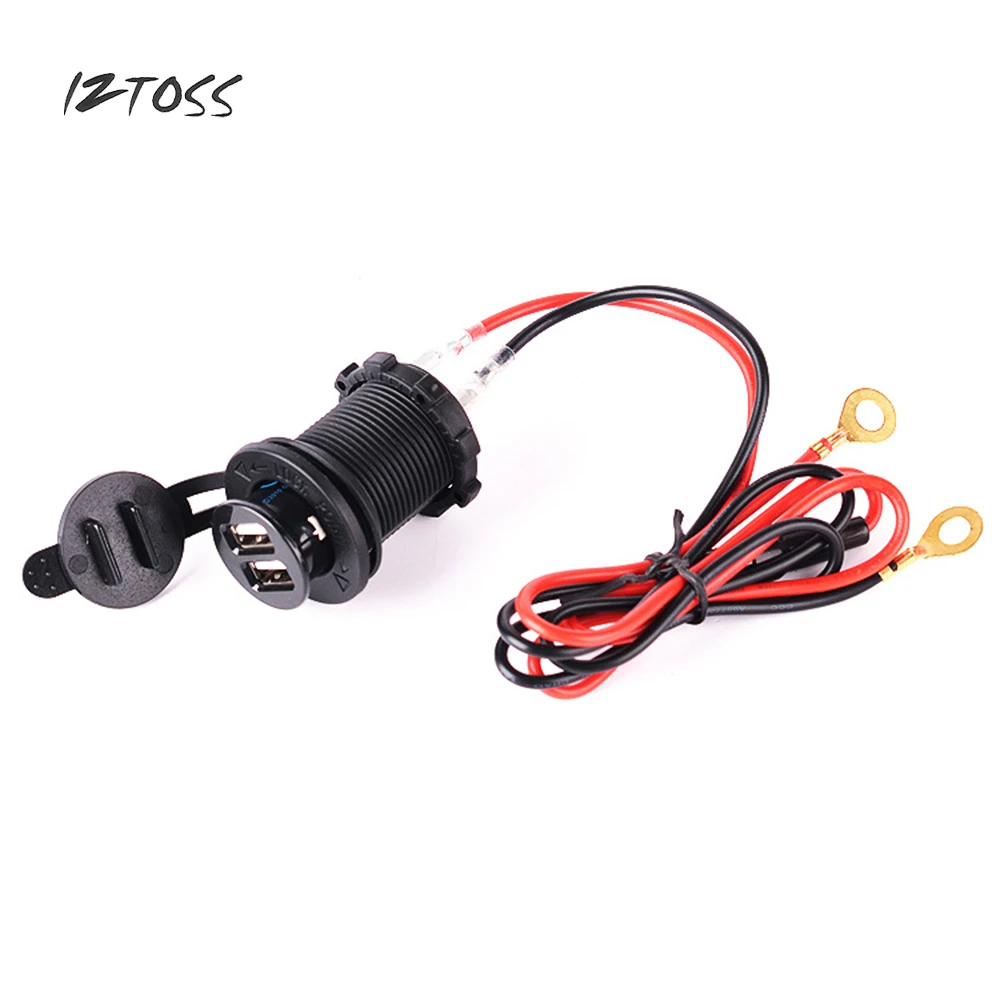IZTOSS 12V USB розетка для автомобильного прикуривателя Водонепроницаемая