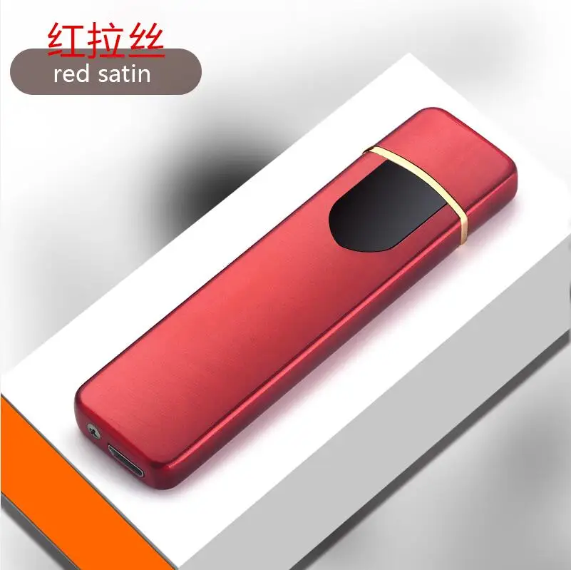 Новинка, ультратонкая электрическая зажигалка для прикуривателя с usb-зарядкой, ветрозащитная Бездымная электрическая зажигалка высокого качества