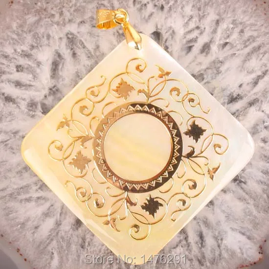 Квадратный кулон с перламутром 40x40 мм 1 шт.|mother of pearl|mother pearl shellmother pendant |
