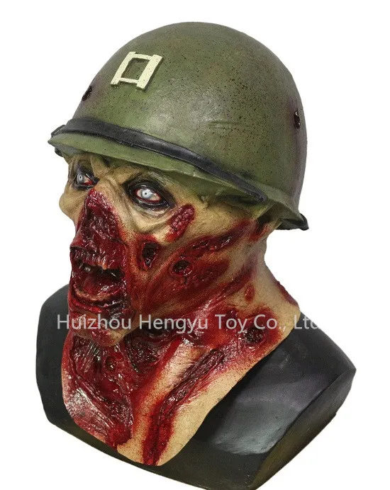 Latex Zombie Soldier Army Captain Lester Mask Movie Quality Fancy Dress Party