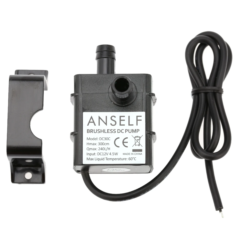 Настольный сверхтихий мини-водяной насос 12V 4,5 W бесщеточный микродвигатель вода масляный насос водяной фонтан аквариум циркуляционный 240L/ч подъем 300 см