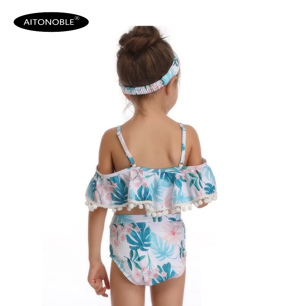 2019 Детские купальники для девочек пляжная одежда бикини подростков 2 предмета