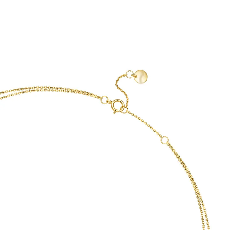 Женское Двухслойное ожерелье из серебра 925 пробы с фианитами | Украшения и