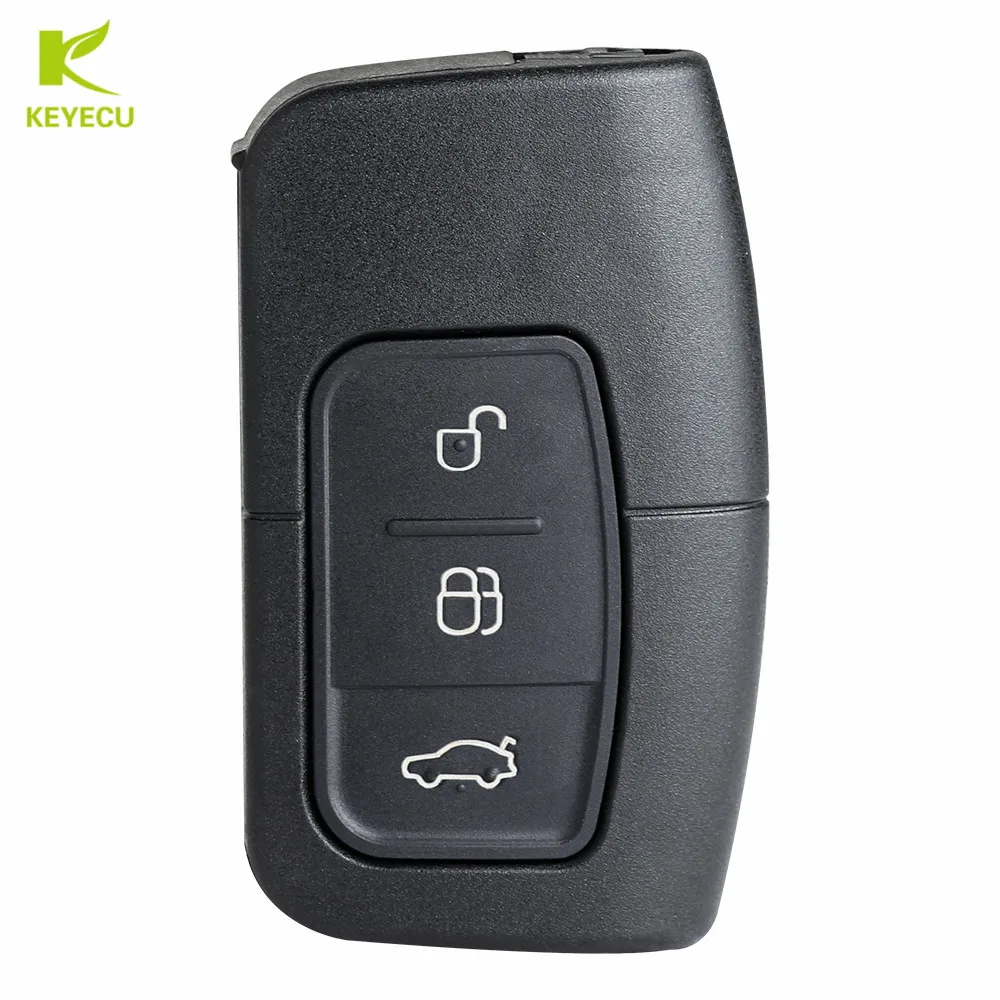 

KEYECU Replacement Smart Car Remote Key for Ford C-Max Focus MK2 Kuga Mondeo Galaxy HU101 Blade Fob Keyless Go 3M5T15K601-DC/DB