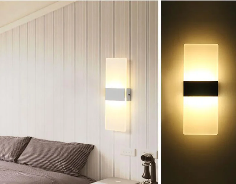 Современный настенный светильник акриловый бра для спальни ванная комната