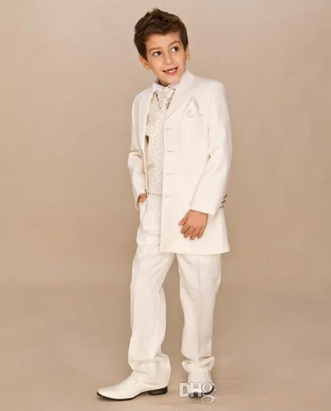 Костюм на заказ костюм из 4 предметов цвета слоновой кости для мальчиков свадьбу